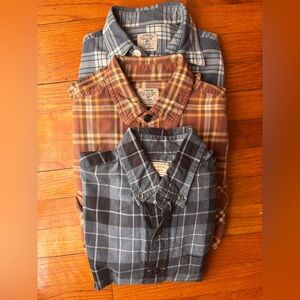 J.Crew Checkered Flannel Shirt Trio